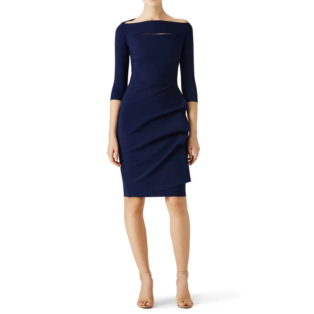 Chiara Boni La Petite Robe Kate Boatneck Dress Blue Size IT 42 US 6